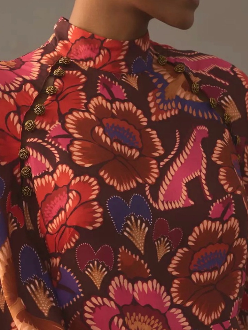 FARM Rio Flora High-Neck Mini Dress - Picture 4 of 11